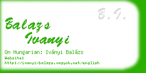 balazs ivanyi business card