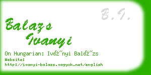 balazs ivanyi business card